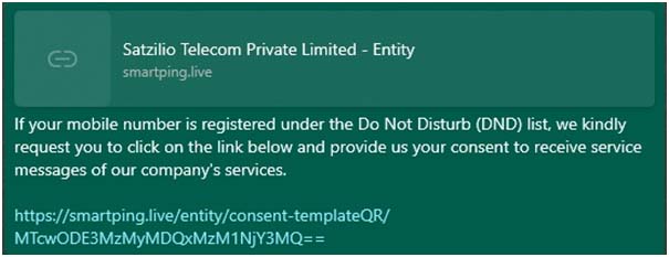 Step 1 - Consent SMS